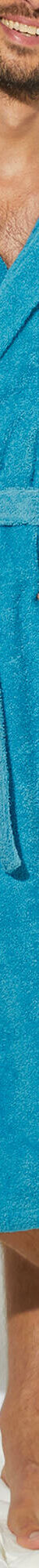 Peignoir mixte adulte col capuche éponge bouclette (turquoise) Peignoir mixte adulte col capuche éponge bouclette (turquoise)